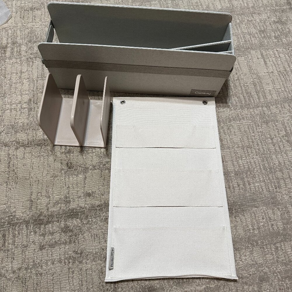 CARAWAY Home Pan Lid Tray Holders Organizers Storage Beige Taupe Gray NEW